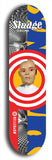 North American maple skateboard deck designed by underground artist BellyRash -- available in widths between 7.5 to 8.5 inches in both mellow concave and steep concave shapes. Artwork: street art and street artist and Sludge skateboard brand logo