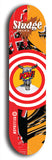 North American maple skateboard deck designed by underground artist BellyRash -- available in widths between 7.5 to 8.5 inches in both mellow concave and steep concave shapes. Artwork: street art and street artist and Sludge skateboard brand logo