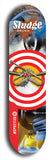 North American maple skateboard deck designed by underground artist BellyRash -- available in widths between 7.5 to 8.5 inches in both mellow concave and steep concave shapes. Artwork: street art and street artist and Sludge skateboard brand logo