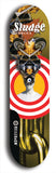 North American maple skateboard deck designed by underground artist BellyRash -- available in widths between 7.5 to 8.5 inches in both mellow concave and steep concave shapes. Artwork: street art and street artist and Sludge skateboard brand logo
