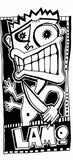 Vicious Judy Stabs Idiots #5: Limited Edition, Blue Logo Skateboard Deck