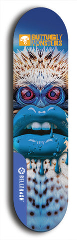 Buttugly Monsters #38: Blue Logo Skateboard Deck