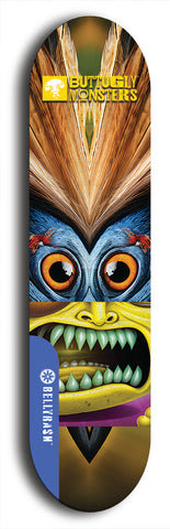Buttugly Monsters #40: Blue Logo Skateboard Deck
