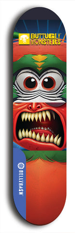 Buttugly Monsters #41: Blue Logo Skateboard Deck