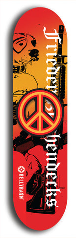 Friedenszeichen #2: Limited Edition, Red Logo Skateboard Deck