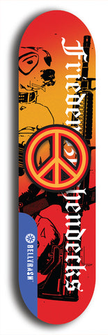Friedenszeichen #2: Limited Edition, Blue Logo Skateboard Deck