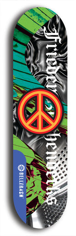 Friedenszeichen #7: Limited Edition, Blue Logo Skateboard Deck
