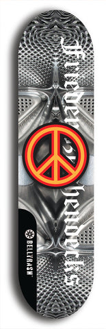Friedenszeichen #8: Limited Edition, Black Logo Skateboard Deck