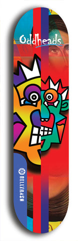 Oddheads #20: Blue Logo Skateboard Deck