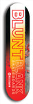 North American maple skateboard deck designed by underground artist BellyRash -- available in widths between 7.5 to 8.5 inches in both mellow concave and steep concave shapes. Artwork: street art and street artist and the BellyRash Blunt Blank skateboard deck logo