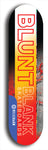North American maple skateboard deck designed by underground artist BellyRash -- available in widths between 7.5 to 8.5 inches in both mellow concave and steep concave shapes. Artwork: street art and street artist and the BellyRash Blunt Blank skateboard deck logo
