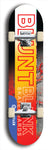 North American maple skateboard deck designed by underground artist BellyRash -- available in widths between 7.5 to 8.5 inches in both mellow concave and steep concave shapes. Artwork: street art and street artist and the BellyRash Blunt Blank skateboard deck logo
