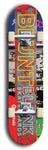 North American maple skateboard deck designed by underground artist BellyRash -- available in widths between 7.5 to 8.5 inches in both mellow concave and steep concave shapes. Artwork: street art and street artist and the BellyRash Blunt Blank skateboard deck logo