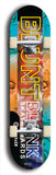 North American maple skateboard deck designed by underground artist BellyRash -- available in widths between 7.5 to 8.5 inches in both mellow concave and steep concave shapes. Artwork: street art and street artist and the BellyRash Blunt Blank skateboard deck logo