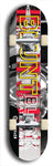 North American maple skateboard deck designed by underground artist BellyRash -- available in widths between 7.5 to 8.5 inches in both mellow concave and steep concave shapes. Artwork: street art and street artist and the BellyRash Blunt Blank skateboard deck logo
