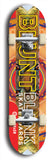 North American maple skateboard deck designed by underground artist BellyRash -- available in widths between 7.5 to 8.5 inches in both mellow concave and steep concave shapes. Artwork: street art and street artist and the BellyRash Blunt Blank skateboard deck logo