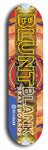 North American maple skateboard deck designed by underground artist BellyRash -- available in widths between 7.5 to 8.5 inches in both mellow concave and steep concave shapes. Artwork: street art and street artist and the BellyRash Blunt Blank skateboard deck logo