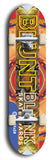 North American maple skateboard deck designed by underground artist BellyRash -- available in widths between 7.5 to 8.5 inches in both mellow concave and steep concave shapes. Artwork: street art and street artist and the BellyRash Blunt Blank skateboard deck logo