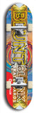 North American maple skateboard deck designed by underground artist BellyRash -- available in widths between 7.5 to 8.5 inches in both mellow concave and steep concave shapes. Artwork: street art and street artist and the BellyRash Blunt Blank skateboard deck logo