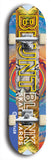 North American maple skateboard deck designed by underground artist BellyRash -- available in widths between 7.5 to 8.5 inches in both mellow concave and steep concave shapes. Artwork: street art and street artist and the BellyRash Blunt Blank skateboard deck logo