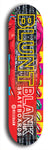 North American maple skateboard deck designed by underground artist BellyRash -- available in widths between 7.5 to 8.5 inches in both mellow concave and steep concave shapes. Artwork: street art and street artist and the BellyRash Blunt Blank skateboard deck logo