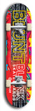North American maple skateboard deck designed by underground artist BellyRash -- available in widths between 7.5 to 8.5 inches in both mellow concave and steep concave shapes. Artwork: street art and street artist and the BellyRash Blunt Blank skateboard deck logo