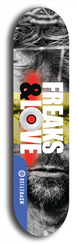 Freaks & Love #6: Limited Edition, Blue Logo Skateboard Deck