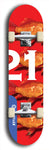 Twenty-One #10: Limited Edition, Blue Logo Skateboard Deck