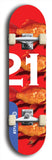 Twenty-One #10: Limited Edition, Blue Logo Skateboard Deck