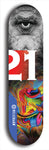 Twenty-One #4: Limited Edition, Blue Logo Skateboard Deck