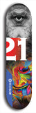Twenty-One #4: Limited Edition, Blue Logo Skateboard Deck
