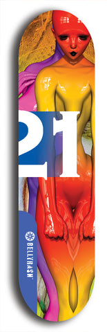 Twenty-One #7: Limited Edition, Blue Logo Skateboard Deck