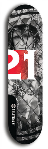 Twenty-One #8: Limited Edition, Black Logo Skateboard Deck
