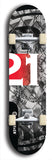 Twenty-One #8: Limited Edition, Black Logo Skateboard Deck
