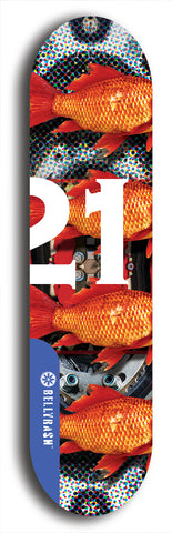 Twenty-One #9: Limited Edition, Blue Logo Skateboard Deck