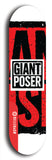 Giant Poser #3: Red Logo Skateboard Deck