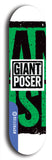 Giant Poser #4: Blue Logo Skateboard Deck