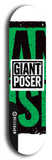 Giant Poser #4: Black Logo Skateboard Deck