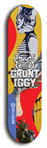 Grunt Iggy #18: Limited Edition, Blue Logo Skateboard Deck