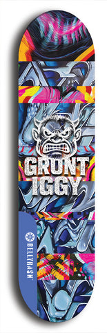 Grunt Iggy #21: Limited Edition, Blue Logo Skateboard Deck