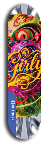 Girly #3: Limited Edition, Blue Logo Skateboard Deck