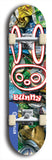Bunny #8: Blue Logo Skateboard Deck