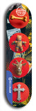 Esgyrn Cyw Iâr #1: Blue Logo Skateboard Deck