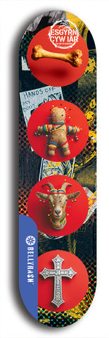 Esgyrn Cyw Iâr #1: Blue Logo Skateboard Deck