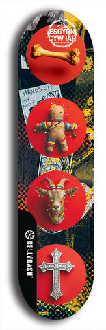 Esgyrn Cyw Iâr #1: Black Logo Skateboard Deck