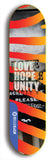 Love Hope Unity #1: Blue Logo Skateboard Deck