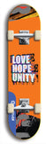 Love Hope Unity #10: Blue Logo Skateboard Deck