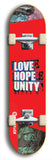 Love Hope Unity #9: Red Logo Skateboard Deck