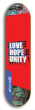 Love Hope Unity #9: Blue Logo Skateboard Deck