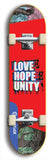 Love Hope Unity #9: Blue Logo Skateboard Deck